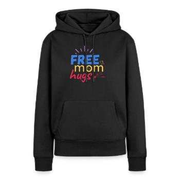 Câlins gratuits de maman - Sweat à capuche Premium bio Femme - noir - Devant - Julia (174cm)