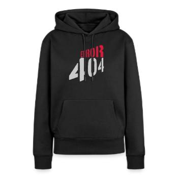 Meldung Error 404 Netzwerk - Frauen Premium Bio Hoodie - Schwarz - Vorne - Julia (174cm)