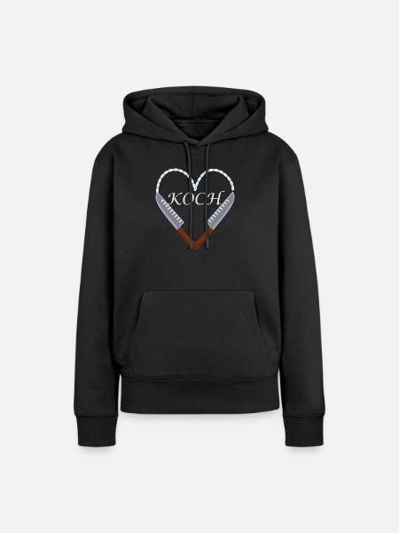 Koch - Frauen Premium Bio Hoodie - Schwarz