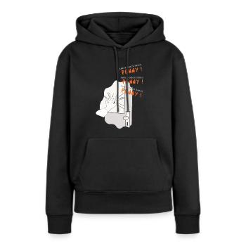 knock knock knock penny big bang - Women’s Premium Organic Hoodie - black - Front - Julia (174cm)