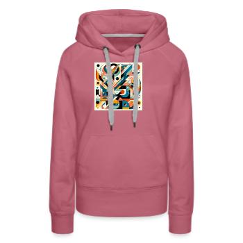 Abstract artwork - Women’s Premium Organic Hoodie - mauve - Front - Isabella (175cm)