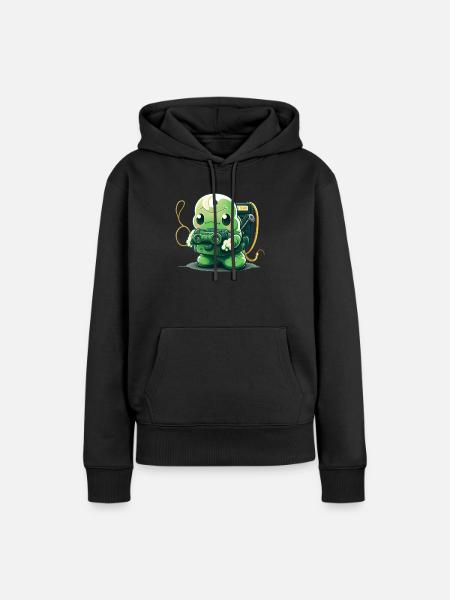 Geist - Frauen Premium Bio Hoodie - Schwarz
