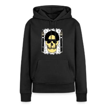 Vaper - Frauen Premium Bio Hoodie - Schwarz - Vorne - Julia (174cm)