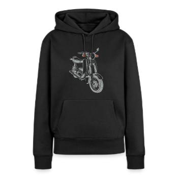 Simson SR50 SR80 - Sweat à capuche Premium bio Femme - noir - Devant - Julia (174cm)