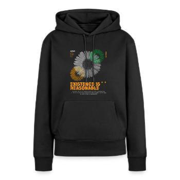 Flower Streetwear - Frauen Premium Bio Hoodie - Schwarz - Vorne - Julia (174cm)