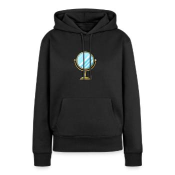 Kosmetikspiegel Spiegel - Frauen Premium Bio Hoodie - Schwarz - Vorne - Julia (174cm)