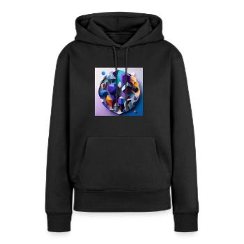 Crazy Shapes 2.0 - Sweat à capuche Premium bio Femme - noir - Devant - Julia (174cm)