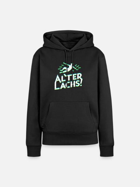 Alter Lachs ! - Frauen Premium Bio Hoodie - Schwarz
