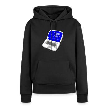 Computer game over - Women’s Premium Organic Hoodie - black - Front - Julia (174cm)
