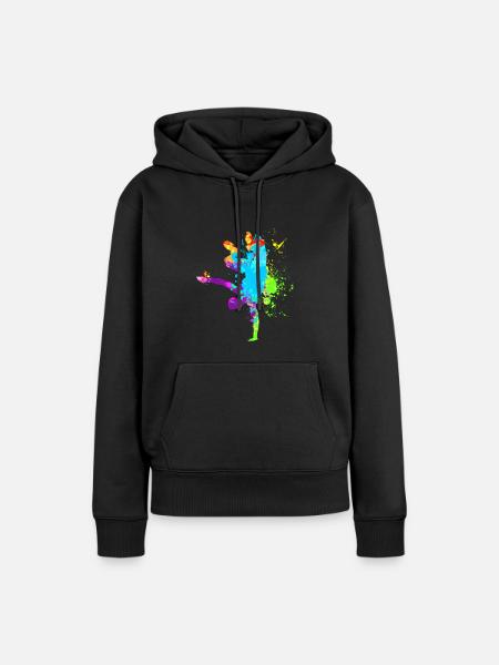 Freier Lauf - Frauen Premium Bio Hoodie - Schwarz