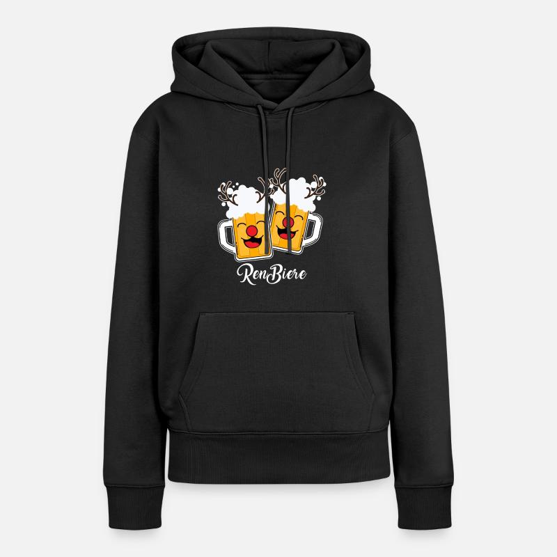 cadeau de noel - Sweat à capuche Premium bio Femme - noir