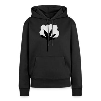 cotton - Sweat à capuche Premium bio Femme - noir - Devant - Julia (174cm)