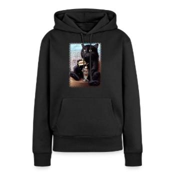 CAESAR 2019 - Frauen Premium Bio Hoodie - Schwarz - Vorne - Julia (174cm)