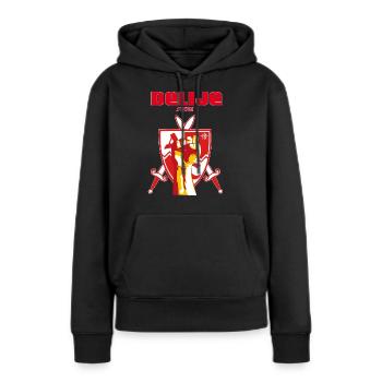 Delije Sever 1989 - Sweat à capuche Premium bio Femme - noir - Devant - Julia (174cm)