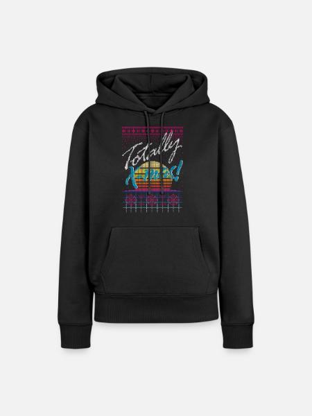 Ugly Christmas Sweater (Totally X-mas) - Frauen Premium Bio Hoodie - Schwarz