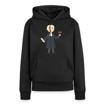 Richter - Frauen Premium Bio Hoodie - Schwarz - Vorne - Julia (174cm)