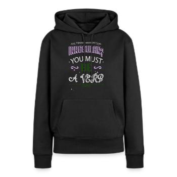 school writing awesome cool statement write blog - Frauen Premium Bio Hoodie - Schwarz - Vorne - Julia (174cm)