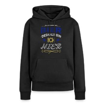 geburtstagsgeschenkidee kneipensport terrier - Frauen Premium Bio Hoodie - Schwarz - Vorne - Julia (174cm)