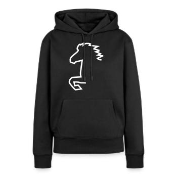 Islandpferd - Frauen Premium Bio Hoodie - Schwarz - Vorne - Julia (174cm)