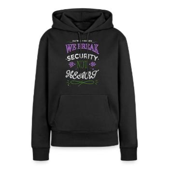statement lumber apprentice sayings - Frauen Premium Bio Hoodie - Schwarz - Vorne - Julia (174cm)