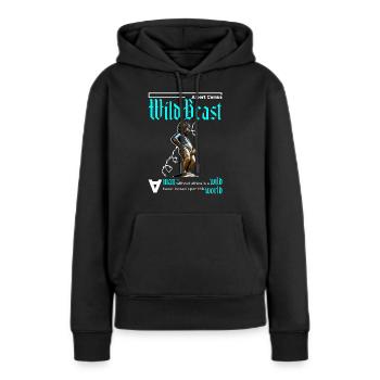 Ein Mensch ohne Ethik ist ein Tier. Blau - Frauen Premium Bio Hoodie - Schwarz - Vorne - Julia (174cm)