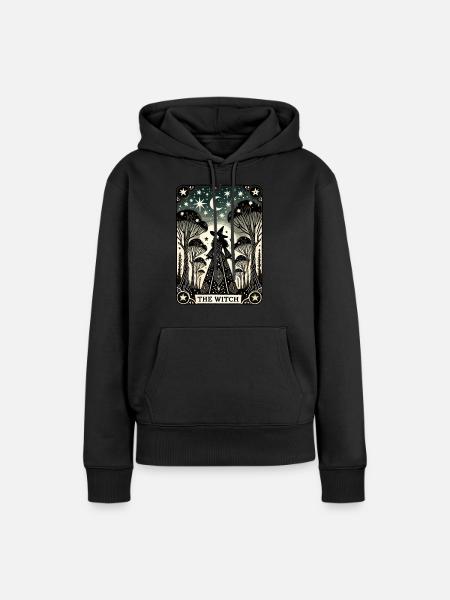 Die Hexe - Frauen Premium Bio Hoodie - Schwarz