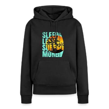 Surfen Surfer Surf Wellenreiten Surfbrett Wellen t - Frauen Premium Bio Hoodie - Schwarz - Vorne - Julia (174cm)