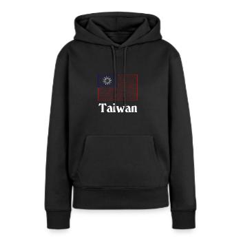 Taiwan Flag taiwan - Sweat à capuche Premium bio Femme - noir - Devant - Julia (174cm)