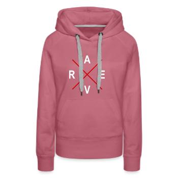 Rave - Frauen Premium Bio Hoodie - Malve - Vorne - Isabella (175cm)