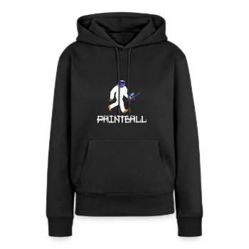 paintball gotcha joueur de paintball - Sweat à capuche Premium bio Femme - noir - Devant - Julia (174cm)
