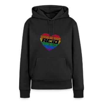 techno ravenation partypeople abfeiern hardtekk - Frauen Premium Bio Hoodie - Schwarz - Vorne - Julia (174cm)