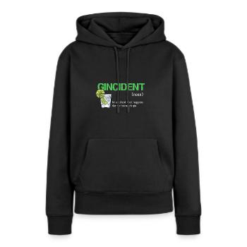 Gin - Gin Cocktail Gin Trinker Cadeau - Sweat à capuche Premium bio Femme - noir - Devant - Julia (174cm)