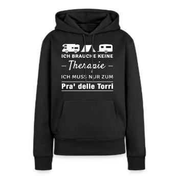 Therapie Pra delle Torri - Frauen Premium Bio Hoodie - Schwarz - Vorne - Julia (174cm)