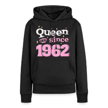 Queen since 1962 Woman 60 years anniversary - Women’s Premium Organic Hoodie - black - Front - Julia (174cm)