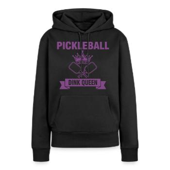Pickleball Dink Queen Lustige Spielerin Love Pickleball - Frauen Premium Bio Hoodie - Schwarz - Vorne - Julia (174cm)