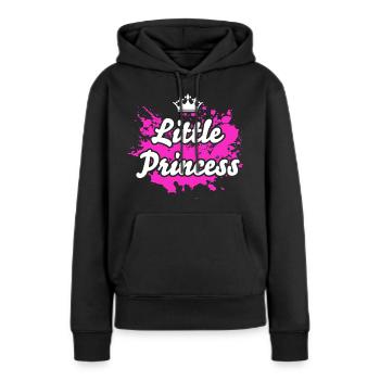 Kleine Prinzessin Geschenk - Frauen Premium Bio Hoodie - Schwarz - Vorne - Julia (174cm)