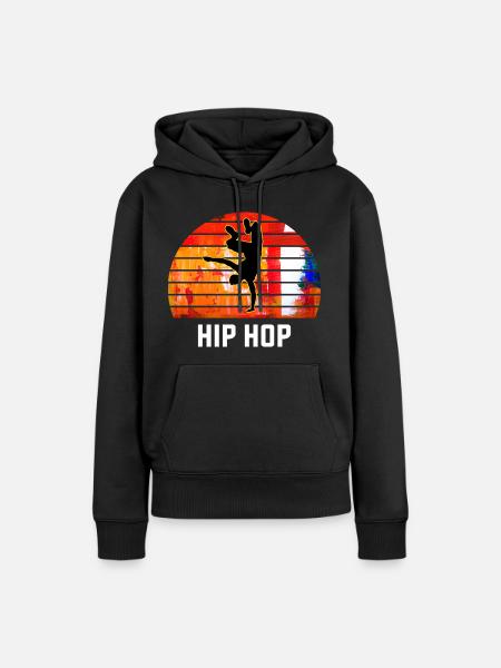 Hip Hop - Frauen Premium Bio Hoodie - Schwarz