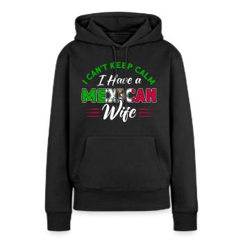 Mexikanische Flagge Mexikanische Wurzeln Geschenk - Frauen Premium Bio Hoodie - Schwarz - Vorne - Julia (174cm)