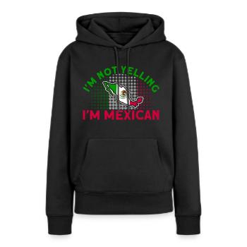 Mexikanische Flagge Mexikanische Wurzeln Geschenk - Frauen Premium Bio Hoodie - Schwarz - Vorne - Julia (174cm)