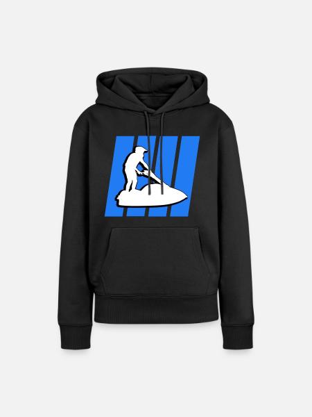 jet ski - Frauen Premium Bio Hoodie - Schwarz