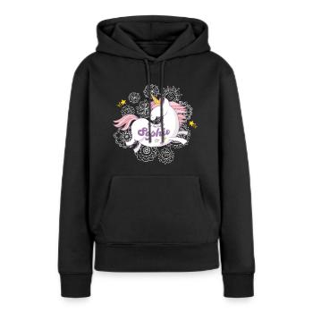 First Name Sophie Unicorn Gift - Women’s Premium Organic Hoodie - black - Front - Julia (174cm)