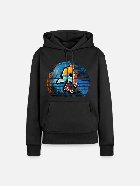 Freestyle-Roller - Frauen Premium Bio Hoodie - Schwarz