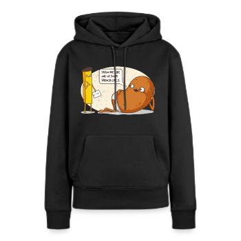 Kartoffel - Frauen Premium Bio Hoodie - Schwarz - Vorne - Julia (174cm)