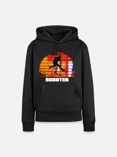 Roller - Frauen Premium Bio Hoodie - Schwarz