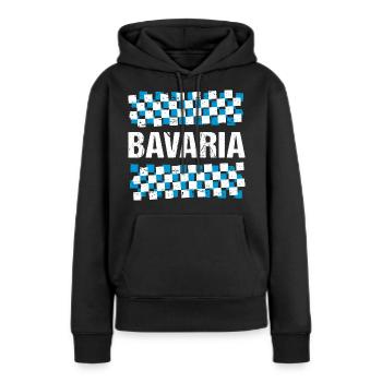 Bavière Drapeau bavarois Bavière - Sweat à capuche Premium bio Femme - noir - Devant - Julia (174cm)