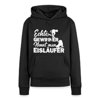 Eisläufer Eiskunstläufer Eislaufen Spruch - Frauen Premium Bio Hoodie - Schwarz - Vorne - Julia (174cm)