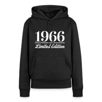 1966 Limitierte Auflage - Frauen Premium Bio Hoodie - Schwarz - Vorne - Julia (174cm)