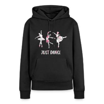 Just Dance - Frauen Premium Bio Hoodie - Schwarz - Vorne - Julia (174cm)