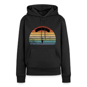 parachute - Sweat à capuche Premium bio Femme - noir - Devant - Julia (174cm)