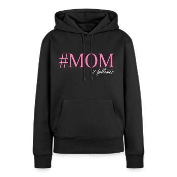 Mom 2 Follower Lustiger Spruch für Zwillings Mama - Frauen Premium Bio Hoodie - Schwarz - Vorne - Julia (174cm)